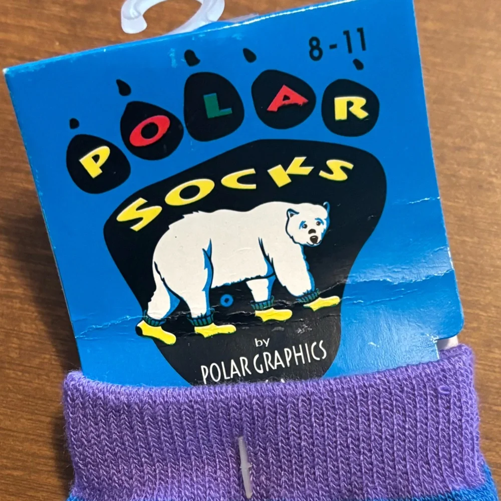 Vintage Polar Socks with Southwestern pattern, sock size 8-11